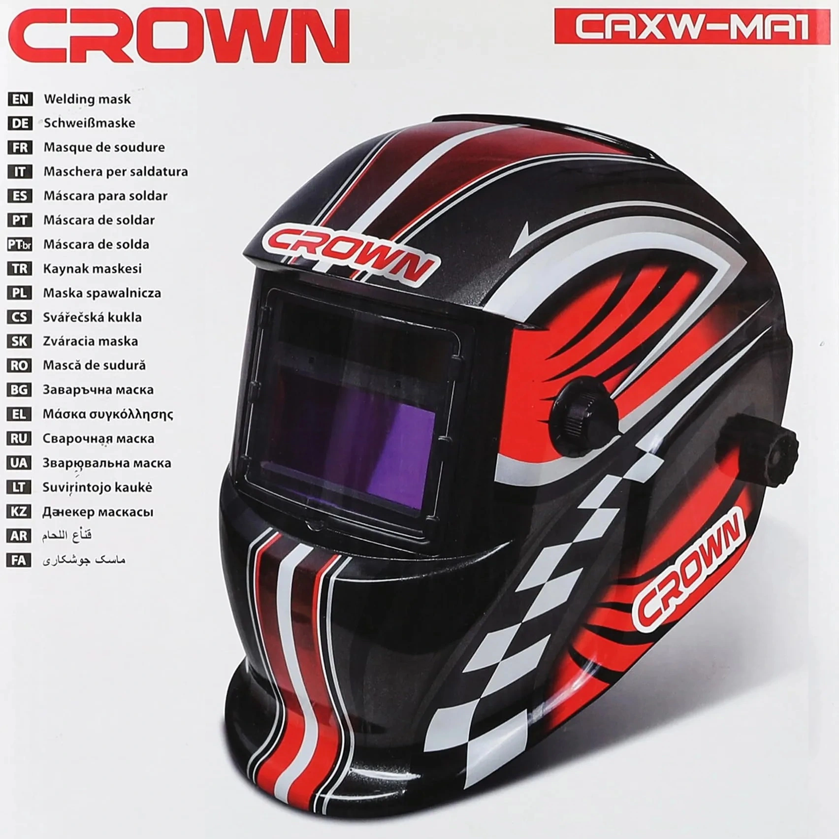 MASQUE CASQUE DE SOUDAGE CROWN CAXW-MA1 AUTOMATIQUE REGLABLE ADJUSTABLE
